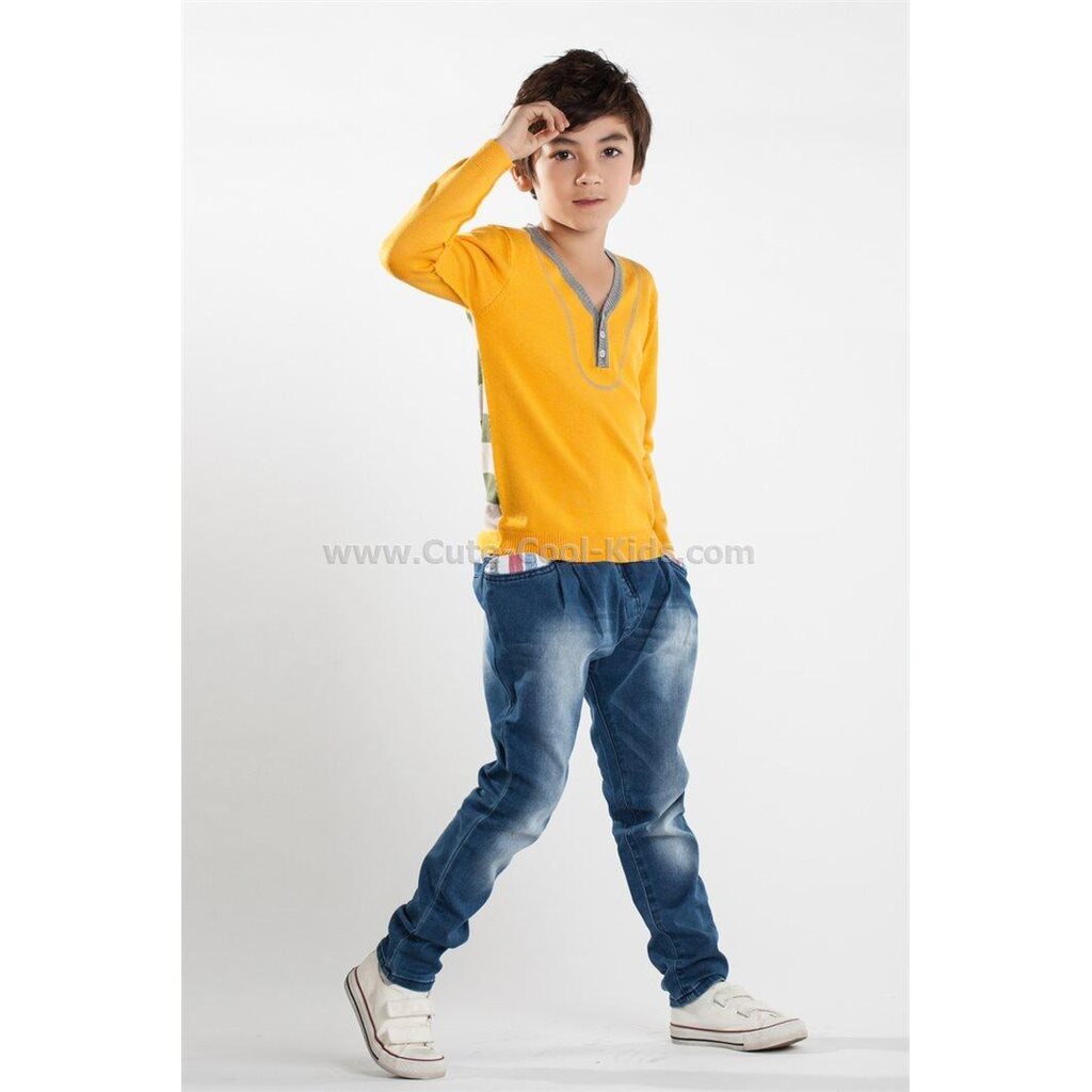 sh-063-เสื้อแขนยาวเด็กชาย-สีเหลือง-size-130-6-7y