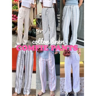 COMFIE PANTS cotton linen🛁 กางเกงเอวยืดคอตตอนลินิน (beamed.bkk)