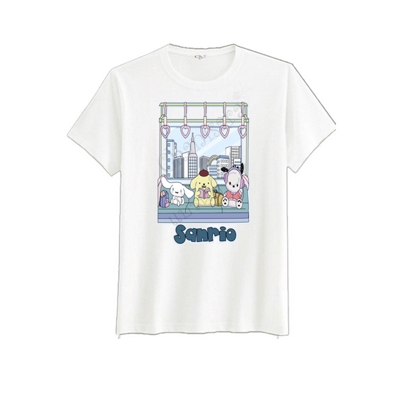 เสื้อยืดพิมพ์ลาย-sanrio-sky-train