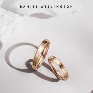 พร้อมส่ง DW แหวนสวมนิ้ว ทำจากไทเทเนียม ชุบเหล็ก 18K แหวนคู่รัก แหวนแต่งงาน แหวนแฟชั่น dor03