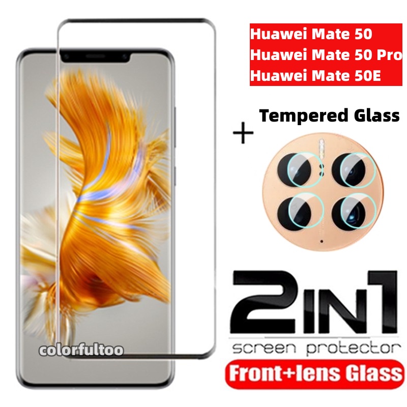 2-in-1-ฟิล์มกระจกนิรภัยกันรอยหน้าจอ-แบบใส-9h-สําหรับ-huawei-mate-50-pro-50pro-50e-mate50-mate50pro