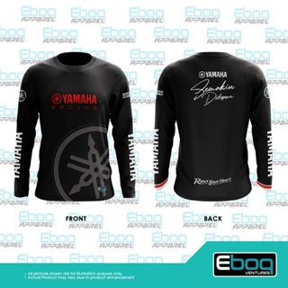 [พร้อมส่ง] เสื้อยืด ผ้าไมโครไฟเบอร์ ลาย YAMAHA Black 01 Eboq Sublimation AD Baju YAMAHA Jersi YAMAHA