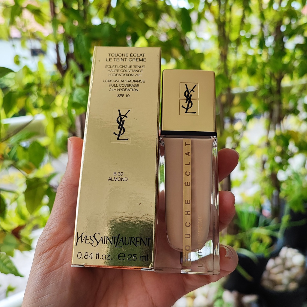 แท้ทั้งร้าน-แบ่งขายรองพื้นผิววาวyslรุ่นใหม่-ysl-touche-eclat-le-teint-creme-foundation