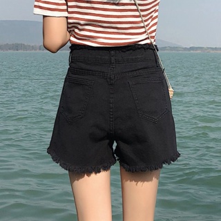🔥จัดส่งจากประเทศไทย🔥กางเกงยีนส์กางเกงขาสั้นผู้หญิง ฤดูร้อนใหม่ เกาหลี เอวสูง บาง นักเรียน ใส่ด้านนอกแบบหลวม กางเกง 04 TE