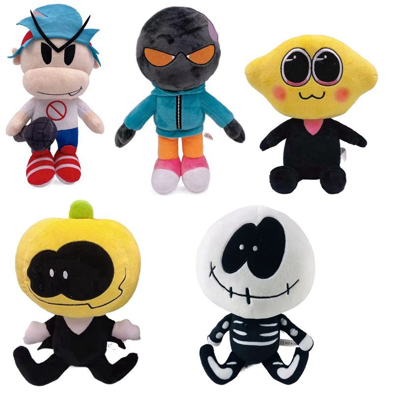 ราคาและรีวิว12-30CM Friday Night Funkin Anime Plush Toy Skid Boyfriend Pump Stuffed Doll Plush Soft Pillow Kid Room Decoration Toy