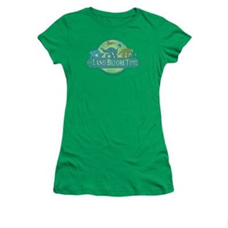 Land Before Time - Retro Logo Womens T-Shirt เสื้อเด็กหญิง เสื้อยืดสีพื้น เสื้อสาวอวบ เสื้อยืดคอกลม