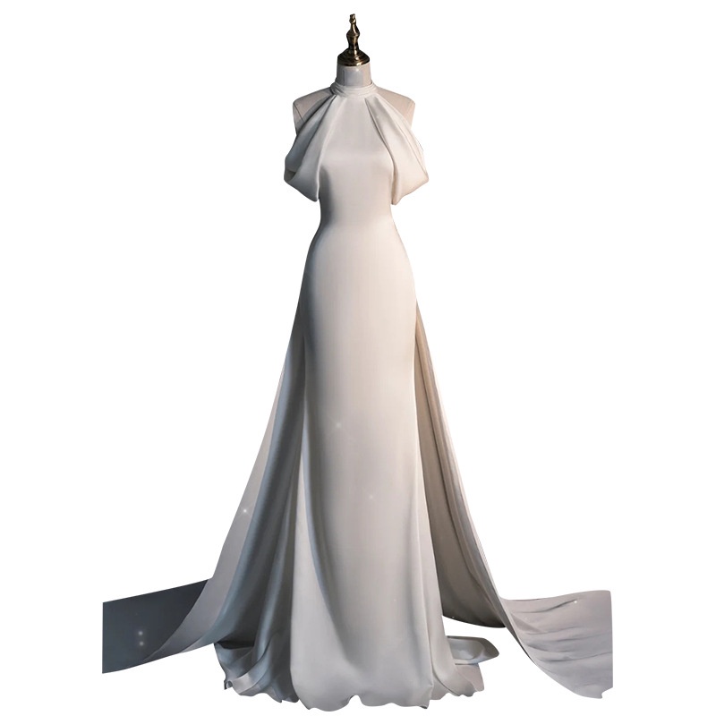 ชุดแต่งงานเรียบง่าย-ผ้าซาติน-ฝรั่งเศส-แฟชั่นใหม่-เจ้าสาว-ริมทะเล-ชายหาด-งานแต่งงาน-ฮันนีมูน-ท่องเที่ยว-ภาพถ่าย-ชุดเดรสสีขาว