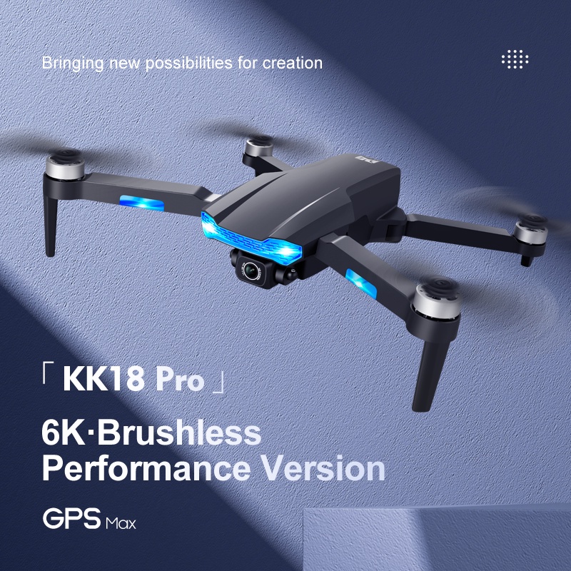 ภาพหน้าปกสินค้าKK18โดรนGPSแบบพับได้พร้อมกล้อง 6K Ultra HD Quadcopter เครื่องบินควบคุมระยะไกลระยะยาว 5Gพร้อม จากร้าน korrosy บน Shopee