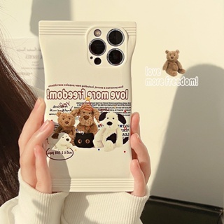 เคสโทรศัพท์มือถือ แบบใส ลายการ์ตูนหมีน่ารัก สําหรับ Iphone 14 11 12 13 PRO MAX