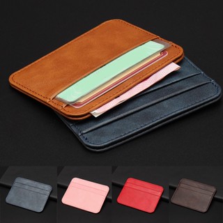 เคสหนัง ใส่บัตรธนาคาร 5 ช่อง หลายช่อง แบบพกพา ทนทาน สีพื้น