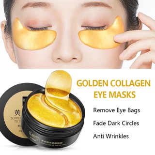 60pcs 24K Gold Eye Mask Hyaluronic Acid Remove Dark Circles Fine lines Collagen Eye Bag Patches Moisturize Korean Care C