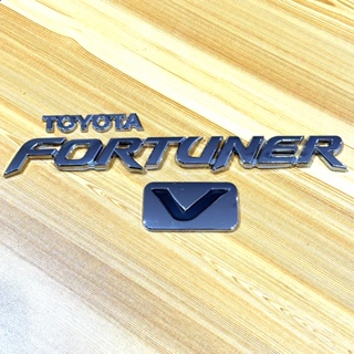 โลโก้ TOYOTA+FORTUNER+V ติดท้าย  FORTUNER  ยกชุด 3 ชิ้น