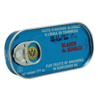 ปลาแอนโชวีในน้ำมันดอกทานตะวัน Anchovies in Sunflower Oil Blason de Monaco 50 g. (05-7870)