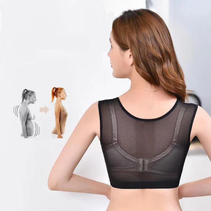 กระดุมด้านหน้า-shapewear-แก้ไขหน้าอกรั้งชุดชั้นในระบายอากาศผู้หญิงดันขึ้นรวบรวมรัดตัวหลังค่อมท่าแก้ไขท่าทางชุดชั้นใน-body-shaper-เสื้อกั๊กชุดชั้นในที่มองไม่เห็นหน้าอกสนับสนุนชุดชั้นใน