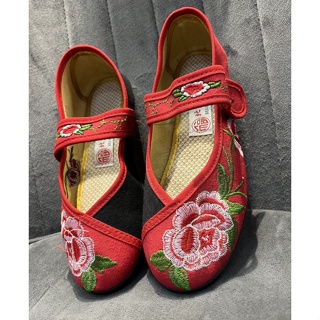 รองเท้าผู้หญิง(งานปัก)สไตล์จีน สีสันสดใส รหัสOL-121