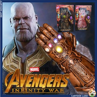 ถุงมือ Thanos - ทานอส  ขยับนิ้วได้ ถุงมือ มีฮีโร่3ตัว Thanos Infinity Gauntlet