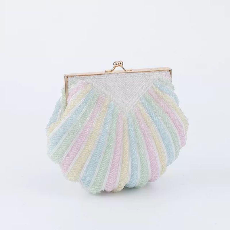 evening-bags-clutch-bag-wedding-bridal-handbag-pearl-beaded-fashion-shell-chain-party-bags-กระเป๋า-ออกงาน-คลัทช์-ของขวัญ