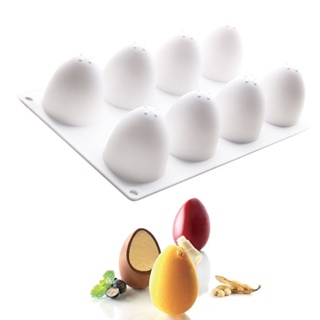 【AG】Easter Egg Mold Multi-functional 8 Cavity Silicone DIY Chocolate Baking Mold for Festival