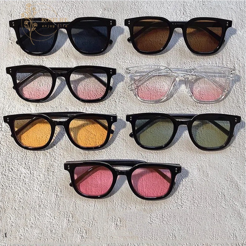 ราคาและรีวิวRoselife แว่นตากันแดด UV400 กรอบสี่เหลี่ยม ไล่โทนสี สีน้ําตาล เครื่องประดับแฟชั่น สําหรับผู้ชาย ผู้หญิง