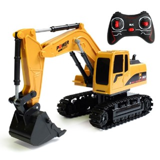 รถแบ็คโฮบังคับ แม็คโคร รถขนดิน รถโม้ปูน RC Excavator รถของเล่นเด็กตักดิน รถควบคุมระยะไกลไร้สาย วัสดุเกรดดี มีเก็บปลายทาง