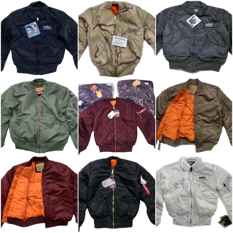 เสื้อไฟท์-อัลฟ่า-alpha-industries-ของแท้-แจ็คเก็ตบอมเบอร์-ma-1-เสื้อนักบิน-jacket-bomber-jacket-flyer-s-man-ma-1