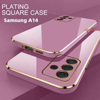 เคสโทรศัพท์ซิลิโคน TPU แบบนิ่ม ทรงสี่เหลี่ยม ป้องกันกล้อง กันกระแทก หรูหรา สําหรับ Samsung Galaxy A14 A13 A12 A23 4G 5G A135F A34 A54