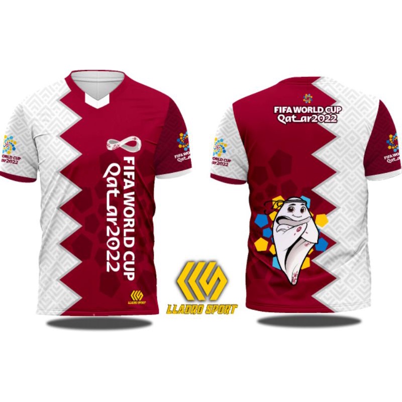 เสื้อกีฬาแขนสั้น ลายทีมชาติฟุตบอล Qatar FIFA world cup 2025 Shopee