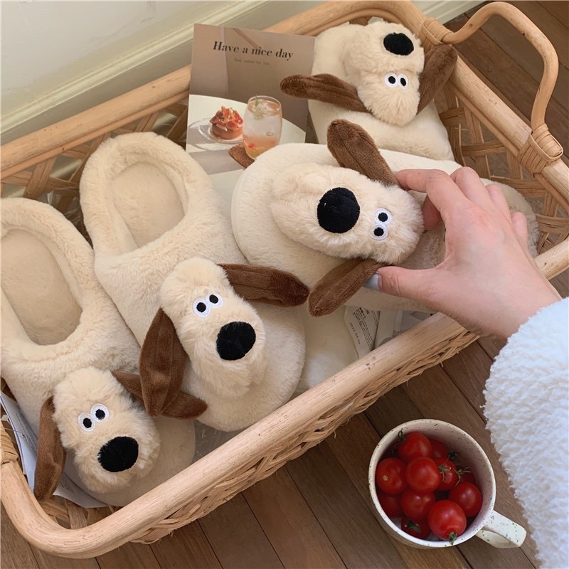 blinkgirl-รองเท้าใส่ในบ้าน-น้องหมา-gromit-รองเท้าลำลอง-น่ารักๆ-สไตล์เกาหลี-พร้อมส่งค่า