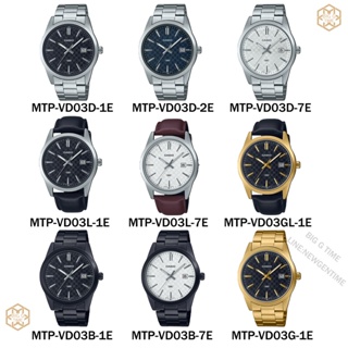 นาฬิกา Casio นาฬิกาผู้ชาย รุ่น MTP-VD03D  MTP-VD03L  MTP-VD03B  MTP-VD03G  MTP-VD03GL ของแท้ รับประกัน 1 ปี