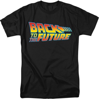 Classic Logo Back To The Future T-Shirt เสื้อผู้ชายเท่ เสื้อยืดชาย