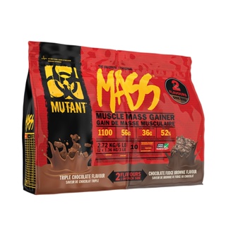 ราคาMutant Mass 2.72 kg./ 6 lbs Dual Chamber  Triple Chocolate&Chocolate Fudge Brownie เพิ่มน้ำหนัก เพิ่มกล้ามเนื้อ