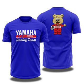 เสื้อยืด พิมพ์ลายหมีแข่งรถจักรยานยนต์ สําหรับ Yamaha Team