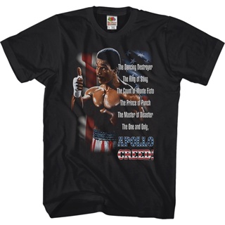 Apollo Creed Nicknames T-Shirt เสื้อคนอ้วนผญ เสื้อยืดเปล่า เสื้อเบลาส์