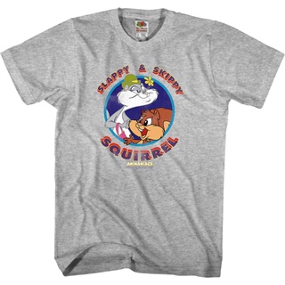 Slappy and Skippy Squirrel Animaniacs T-Shirt เสื้อยืด cotton เสื้อผู้ชายเท่ เสื้อยืดวินเทจ