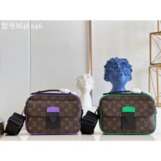 พรี​ ราคา7000 Lv louis vuitton S-Lock M46246 หนังวัว กระเป๋าสะพาย กระเป๋าสะพายไหล่