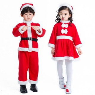 คริสต์มาส ผู้ชายและผู้หญิง ชุดคริสต์มาส  เครื่องแต่งกายซานตา เครื่องแต่งกายเด็ก cosplay ชุดเด็กชาย ชุดซานตาครอส