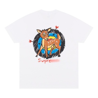 【Kkenzo】 SUPREME 22SS Deer Tee Arrow Target Archery Cartoon Deer Printins Loose Short Sleeve T-shirt