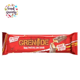 ภาพหน้าปกสินค้าGrenade High Protein Bar Peanut Nutter 60g เกรนเนต โปรตีนบาร์ผสมเนยถั่ว น้ำตาลต่ำ 60g ที่เกี่ยวข้อง