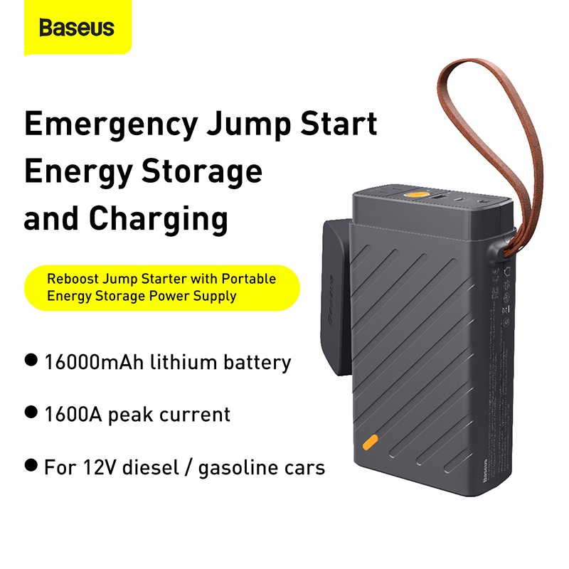 ขายราคาพิเศษ-baseus-พาวเวอร์แบงก์จั้มสตาร์ทเตอร์รถยนต์-16000mah-220v-110v-แบบพกพา