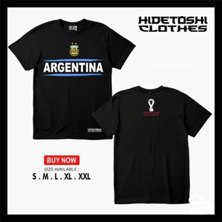 【hot tshirts】เสื้อยืด Argentina เสื้อฟุตบอลโลก Qatar 20222022
