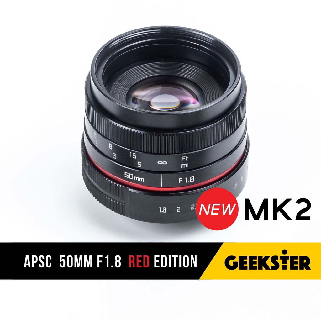 ภาพหน้าปกสินค้าเลนส์ APSC 50 mm f1.8 MK2 ( RED Edition ) เลนส์ละลาย หลังเบลอ ละลายหลัง ( 50mm f 1.8 Lens )