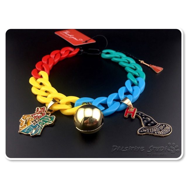 ปลอกคอ-สร้อยคอสำหรับน้องหมาและน้องแมวสุด-trendy-ลาย-hogwarts-จาก-harry-potter-collection-pet-collars-large-size