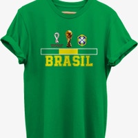 แฟชั่นคลาสสิกเสื้อยืด-พิมพ์ลาย-brazil-world-cup-qatar-2022