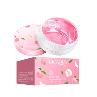 BIOAQUA Peach Moisturizing Eye Mask Firming Anti-Puffiness Remove Dark Circle Hexapeptide Eye Patches Soothing Lightenin