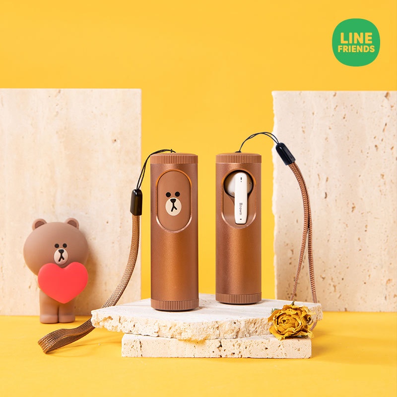 line-friends-หูฟัง-หูฟังบลูทูธ-หูฟังบลูทูธไร้สาย-หูฟังเกมมิ่ง-brown-bear-true-wireless-bluetooth-inear-gaming-earbud-original-tws-earbuds-earphone