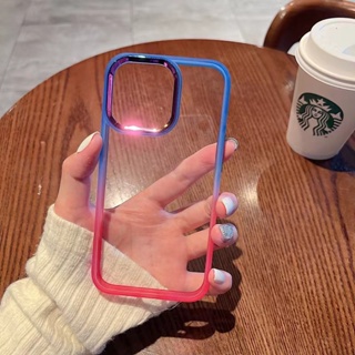 เคสหลังใส ขอบสีทูโทนVivo Y02A Y02T Y02 Y22 Y22S Y35 Y21 Y21T T1X Y33S Y33T Y02S V25 V23 V23E Y15S Y01A Y01 Y16 Y12A Y12S