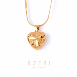 BZEBI สร้อยคอ ทอง เกาหลี โซ่ ทองคำแท้ แฟชั่น ทองคํา 18k สแตนเลสแท้ สไตล์เกาหลี ไม่ลอกดำง่าย ใส่อาบน้ำได้ แฟชั่นสำหรับผู้หญิง 379n