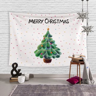 🌟พร้อมส่ง🌟ผ้าแต่งห้องChristmas ขนาด 70*100ซม. พร้อมอุปกรณ์ติดตั้ง ผ้าแต่งห้องลายการ์ตูน