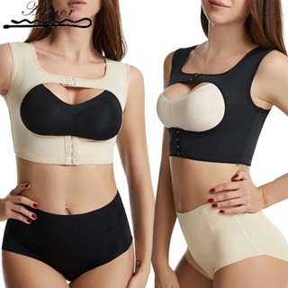 กระดุมด้านหน้า Shapewear แก้ไขหน้าอกรั้งชุดชั้นในระบายอากาศผู้หญิงดันขึ้นรวบรวมรัดตัวหลังค่อมท่าแก้ไขท่าทางชุดชั้นใน Body Shaper เสื้อกั๊กชุดชั้นในที่มองไม่เห็นหน้าอกสนับสนุนชุดชั้นใน