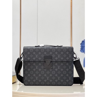 พรี​ ราคา7800 Lv louis vuitton S-Lock M20835 หนังแท้ กระเป๋าสะพาย กระเป๋าสะพายไหล่ กระเป๋าเอกสาร